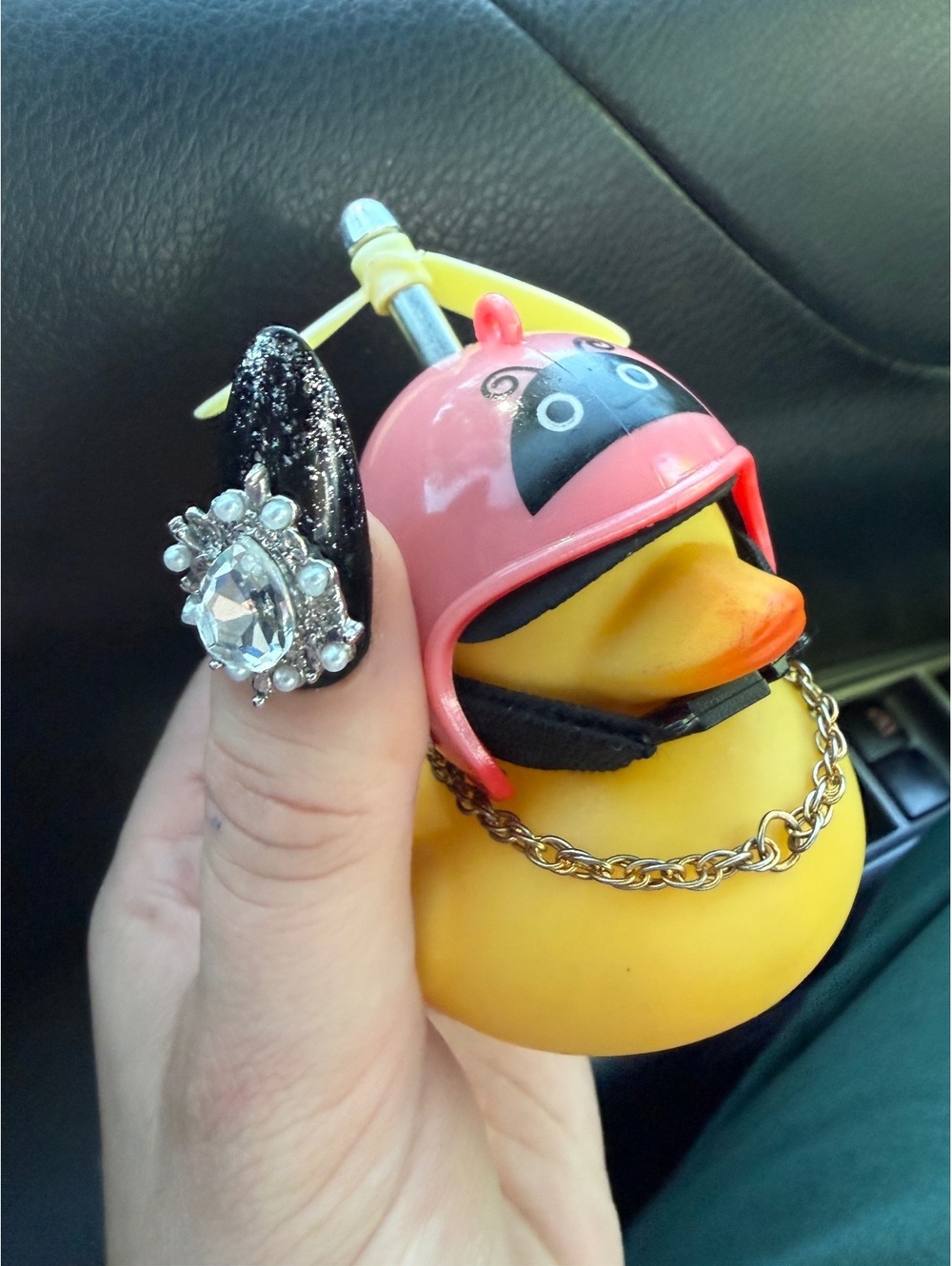 Jeep collectible Car ducky with chain and cap helmet